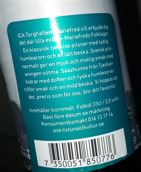 Mariefreds Folklager (Eskilstuna Ölkultur) 3,5%