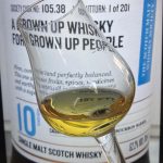 SMWS 105.38 ”A Grown Up Whisky For Grown Up People” 10 yo 62,2%