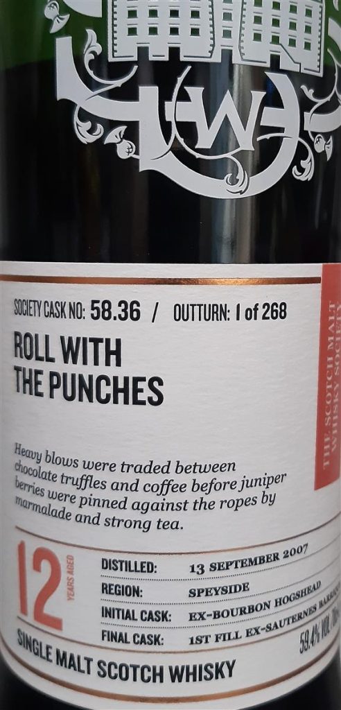 SMWS 58.36 ”Roll With The Punches” 59,4%