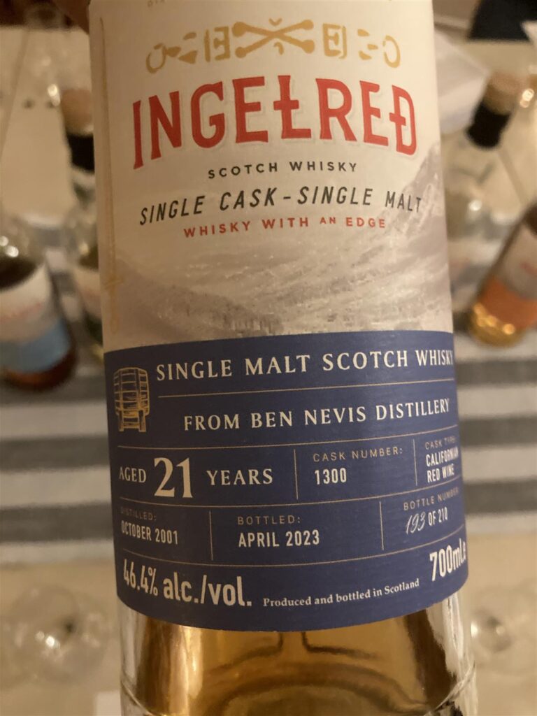 Ingelred Ben Nevis Red Wine Cask 21 yo (2023) 46,4%