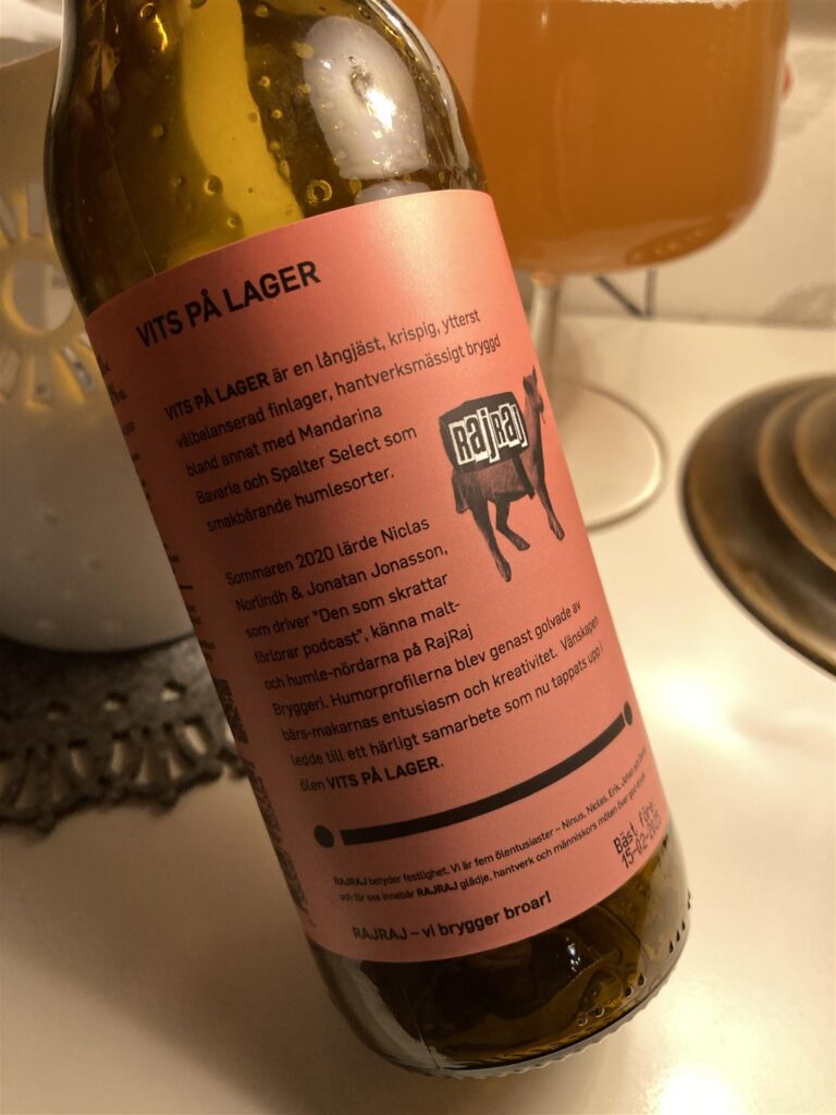 RajRaj Bryggeri Vits på lager 5%