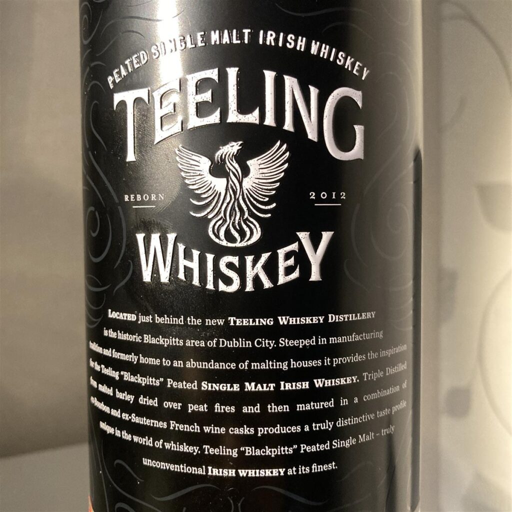 Teeling Blackpitts Peated Single Malt Whiskey 46%