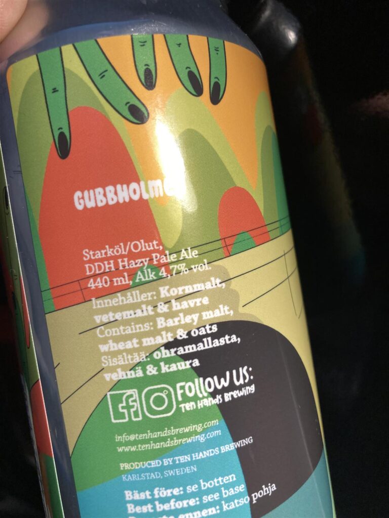 Ten Hands Brewing Gubbholmen DDH Pale Hazy Ale 4,7%