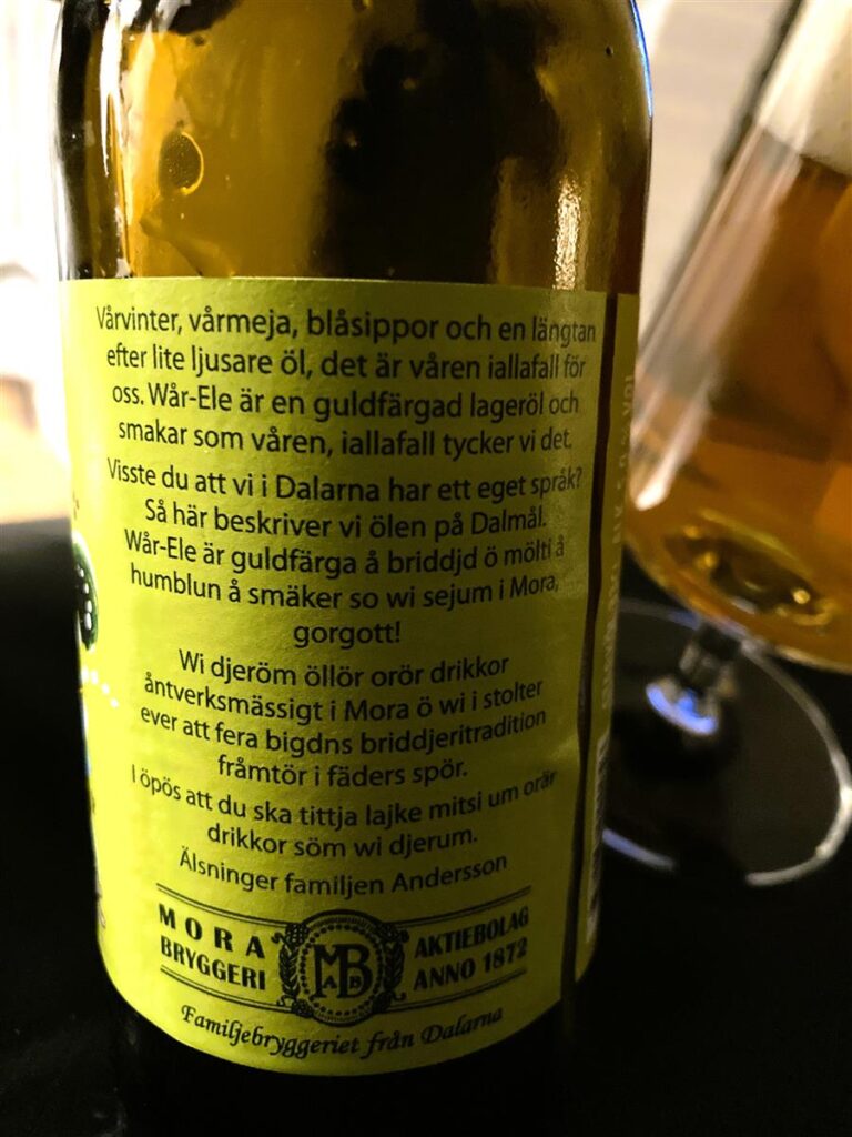 Wår-ele Våröl på Dalmål (Mora Bryggeri) 5%